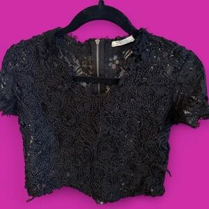 Elegant Black Lace Top